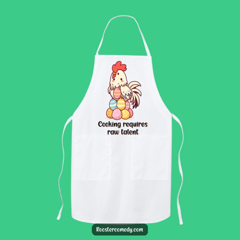 Funny Kawaii Rooster Apron - Kitchen Humor for Egg-cellent Cooks