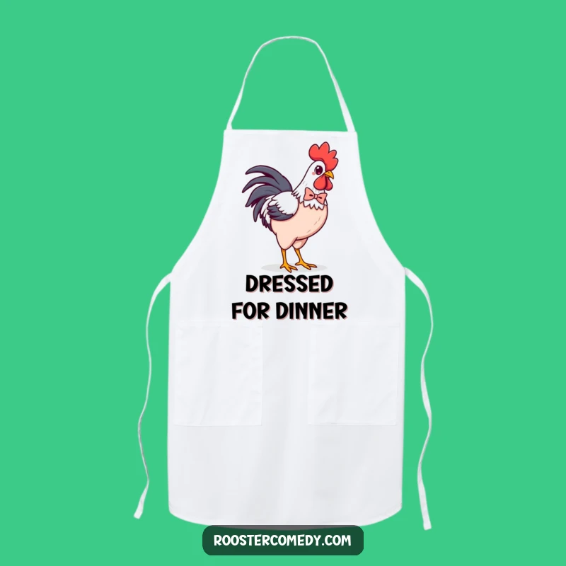 Funny Kawaii Rooster Bowtie Apron: Kitchen Class for a Stylish Chef Gift