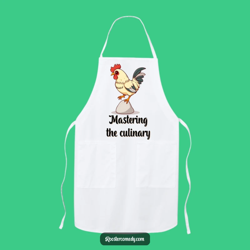 Funny Focused Rooster Apron - Chef's Balancing Act Kitchenware