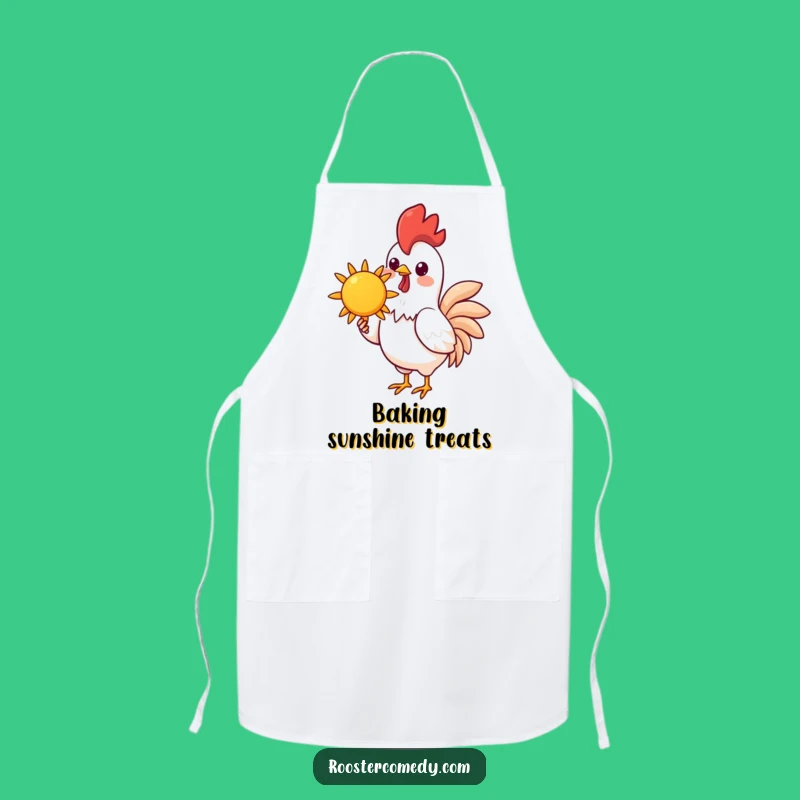 Funny Kawaii Rooster Apron - Cheerful Sun Holder, Kitchen Brightener