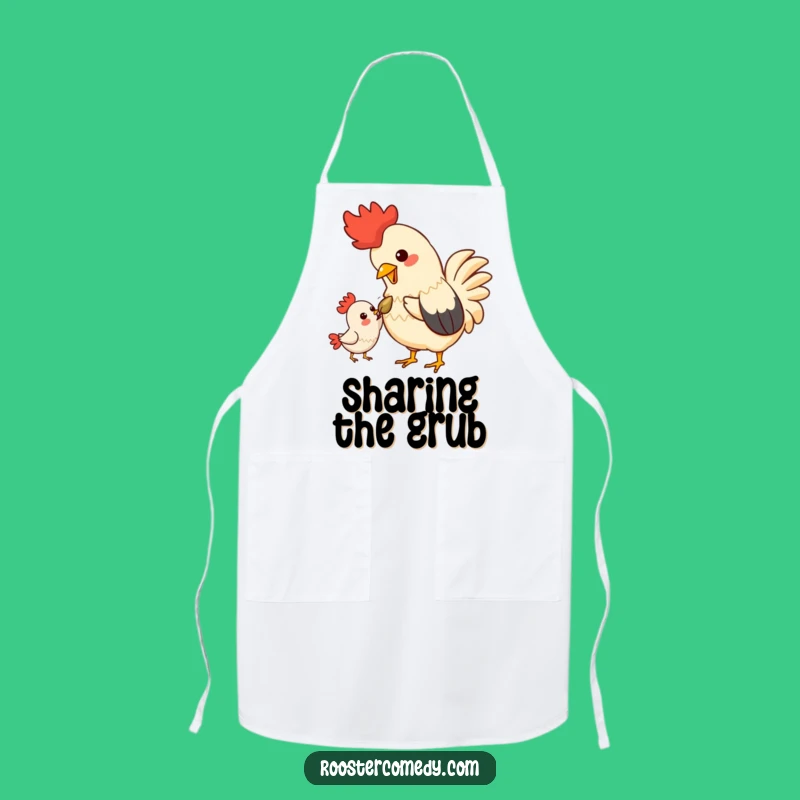 Funny Kawaii Rooster Apron - Chef's Bird Friendship Kitchen Accessory, Gift