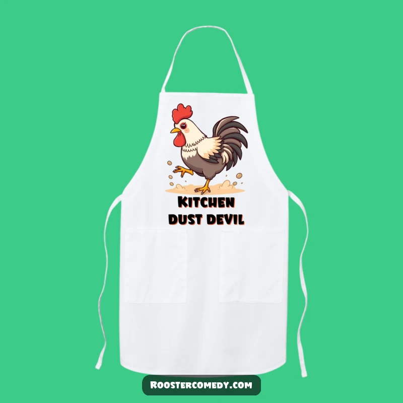 Funny Kawaii Rooster Dust Apron: Kitchen Fun for Playful Cooks Gift