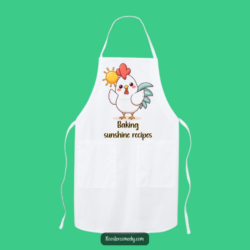 Funny Kawaii Rooster Sun Apron: Brighten Your Kitchen with Cheerful Style Gift