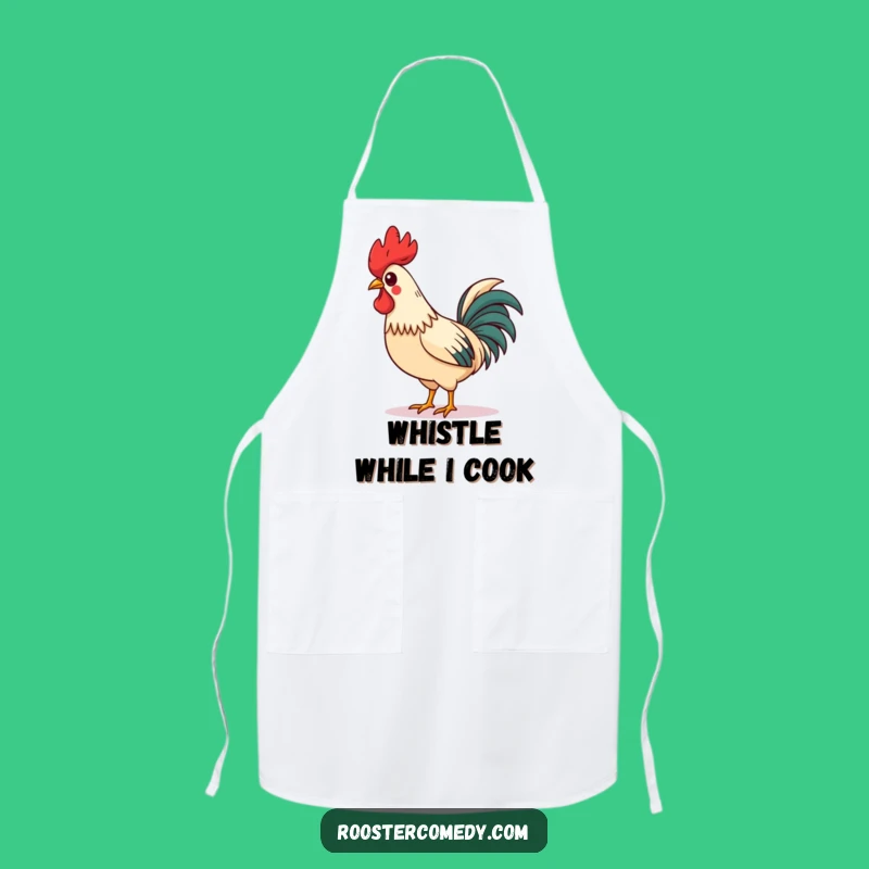Funny Rooster Apron: Kitchen Charm, Askew Comb, Whistling Proudly, Ideal Humorous Cook Gift