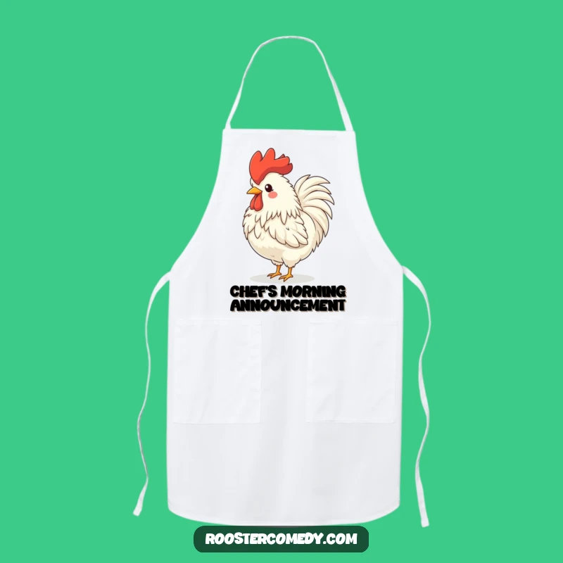 Funny Rooster Crowing Apron: Hilarious Kitchen Wear for Farm-to-Table Fun