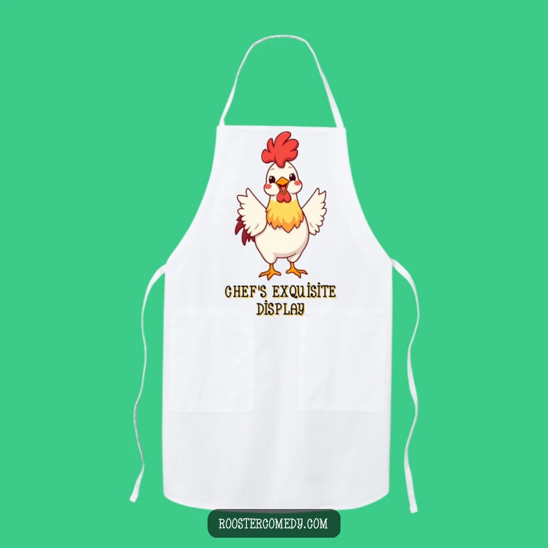 Funny Rooster Strut Apron: Kitchen Peacock Protection - Unique Funny Gift