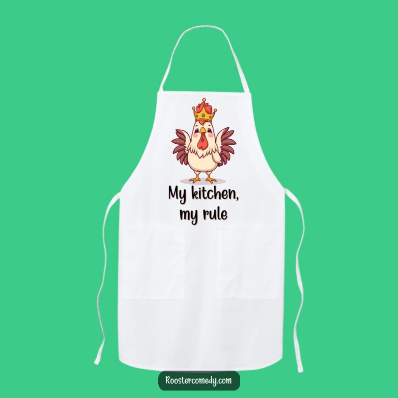Funny Royal Rooster Crowing Apron - Chef's Majestic Kitchenware