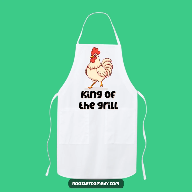 Funny Kawaii Rooster Confident Apron: Proud Bird Kitchen Apron, Ideal Funny Gift