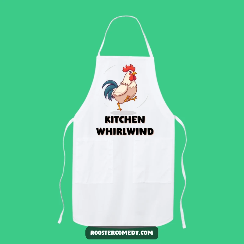 Funny Dizzy Rooster Apron - Cook with a Playful Spin!