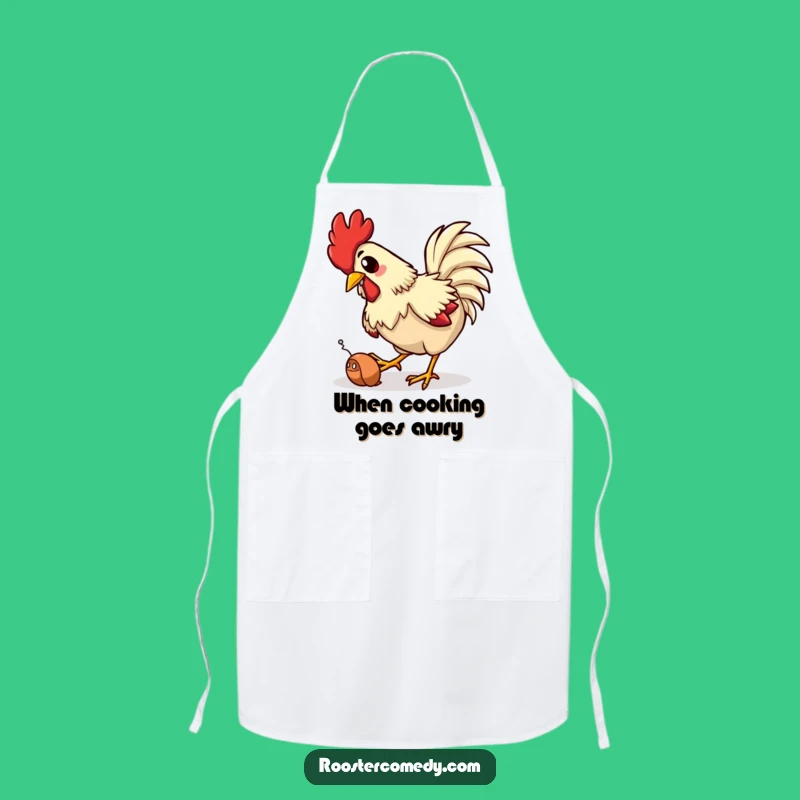 Funny Rooster Trip Apron: Kitchen Clumsiness Protection - Unique Funny Gift