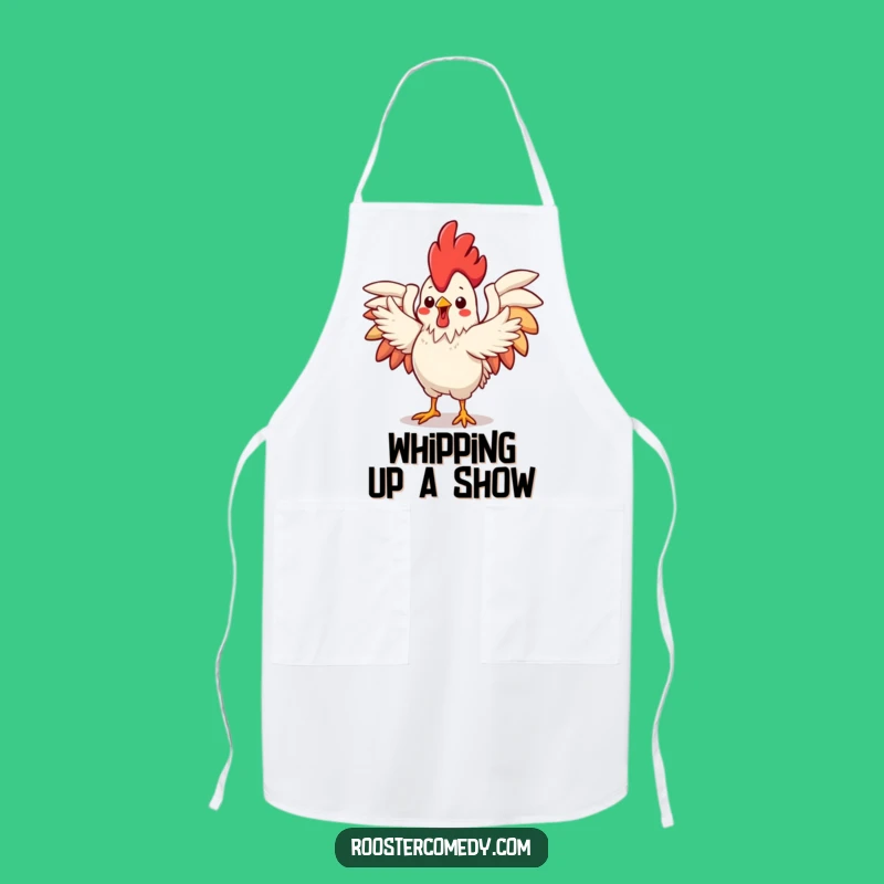 Funny Kawaii Rooster Apron: Dance in the Kitchen, Flamboyant Style, Humorous Cook Gift