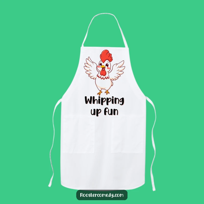 Funny Kawaii Rooster Energy Apron: Joyful Bird Kitchen Apron, Ideal Funny Gift