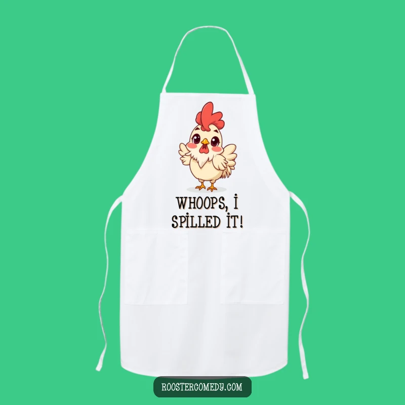 Funny Surprised Rooster Apron - Chef's Shocked Kitchenware