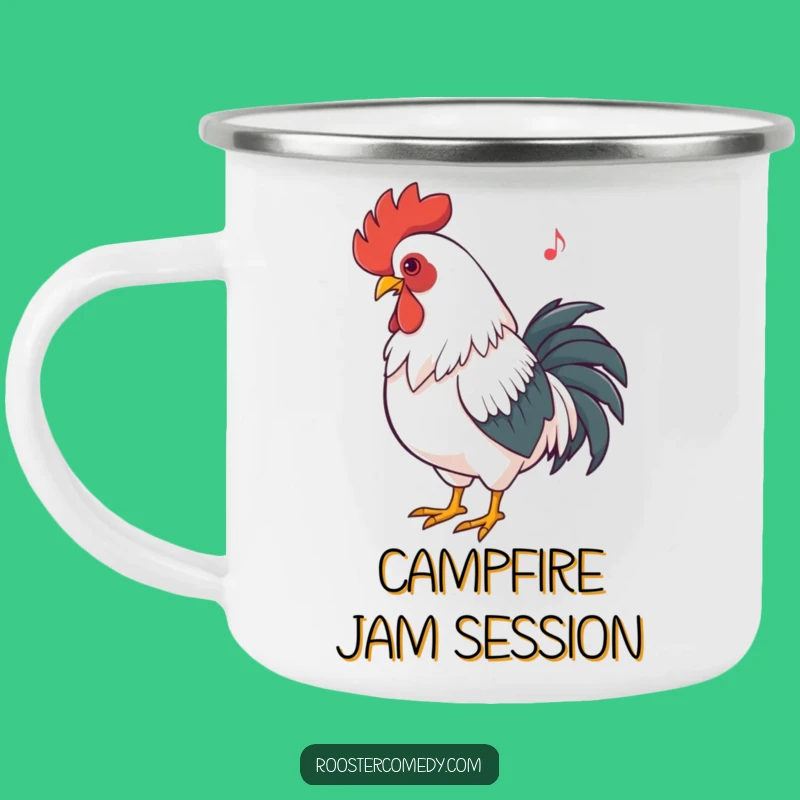 Funny Rooster Dancing Camping Mug: Groove Under the Stars!
