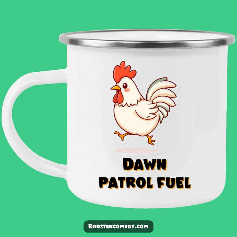 Funny Kawaii Rooster Camping Mug - Outdoor Hop Adventure Gift
