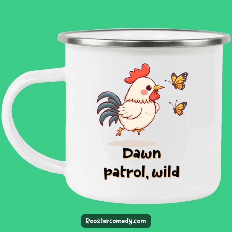 Funny Kawaii Rooster Camping Mug: Adventure awaits with this hilarious funny gift!