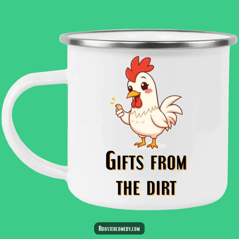 Durable Funny Rooster Worm Camping Mug - Hilarious Outdoor Gift