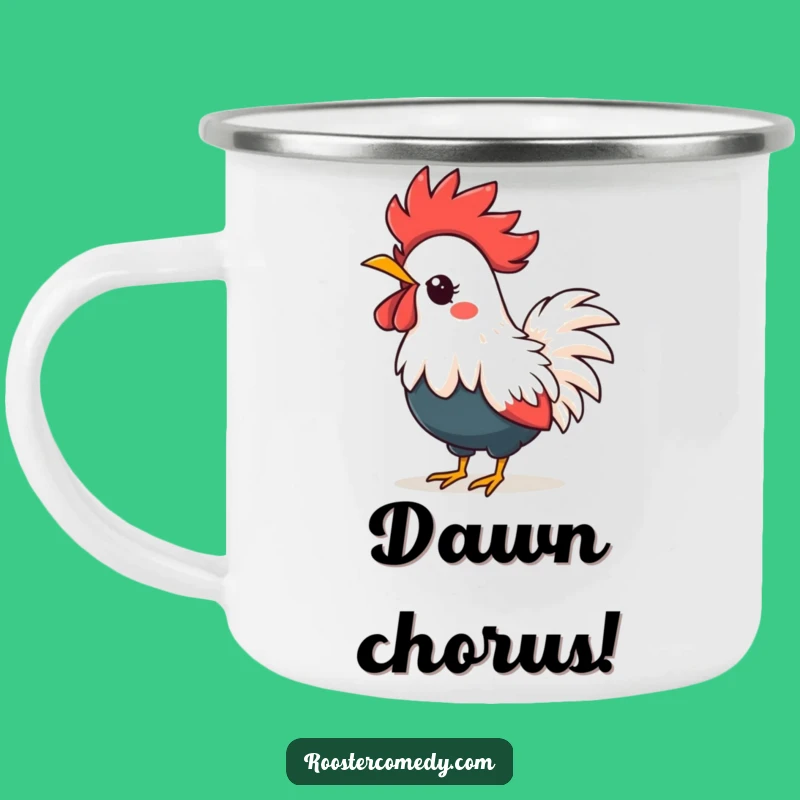 Funny Kawaii Rooster Camping Mug - Durable & Loud Crowing Outdoor Gift