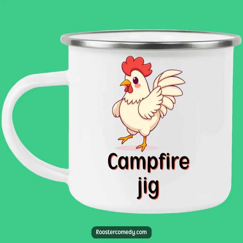 Funny Kawaii Rooster Camping Mug - Outdoor Dance Party Gift
