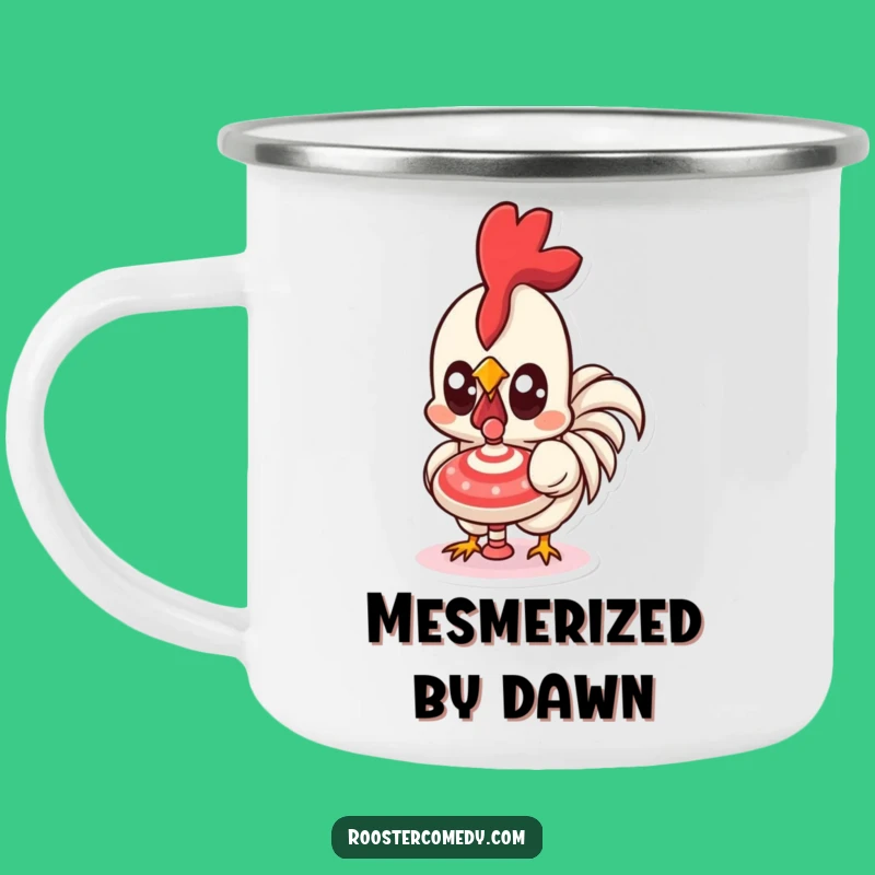 Funny Kawaii Rooster Camping Mug - Outdoor Spin Watcher Gift