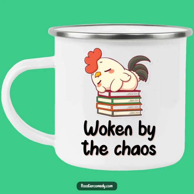 Funny Rooster Camping Mug - Durable & Hilarious Outdoor Adventure Companion