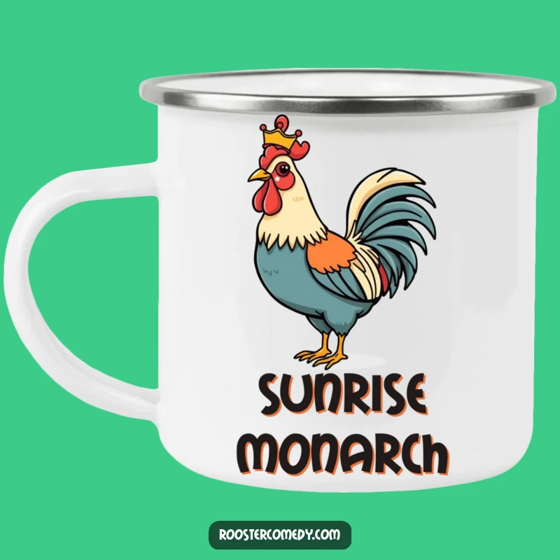 Funny Rooster Crown Camping Mug - Regal & Durable Outdoor Gift