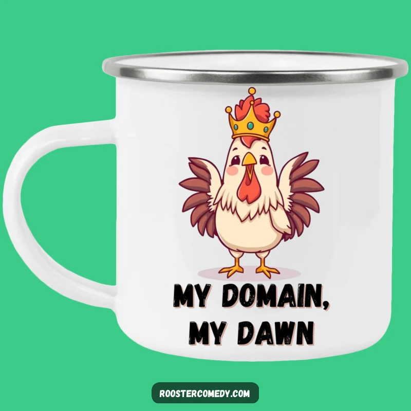 Funny Royal Rooster Crowing Camping Mug - Majestic Outdoor Gear