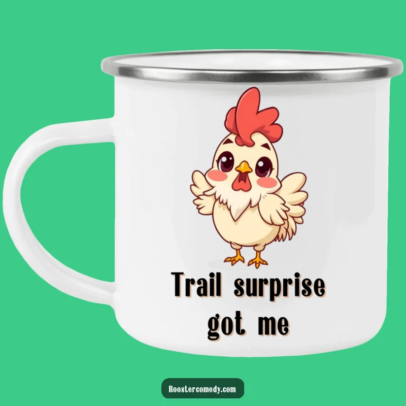 Funny Surprised Rooster Camping Mug - Shocked Outdoor Gear