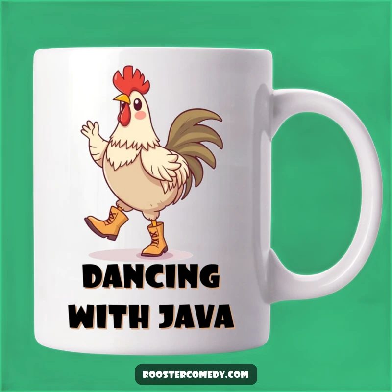 Funny Rooster Jig Mug: Dancing Farm Animal Humor Gift