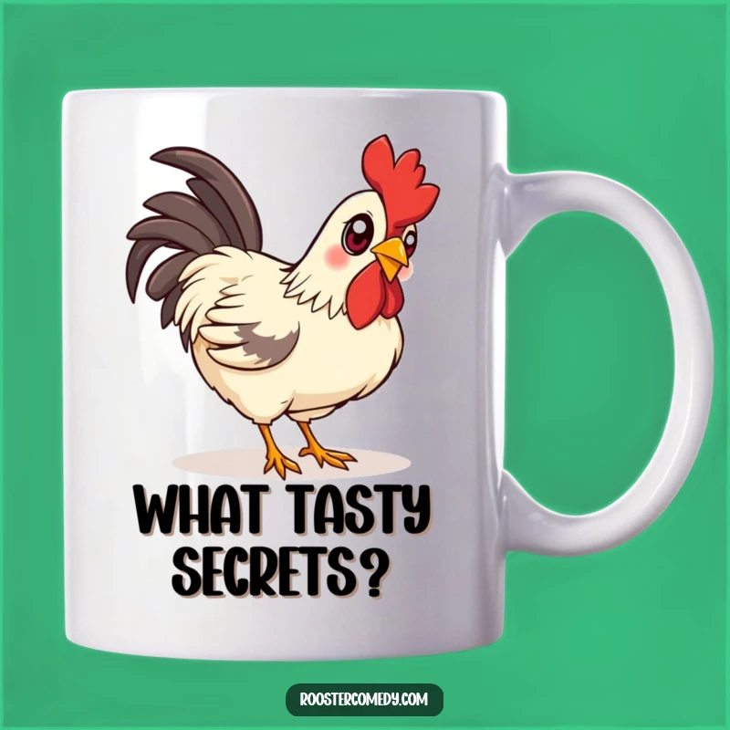 Funny Curious Rooster Mug - Bright-Eyed Bird Pecking Gift