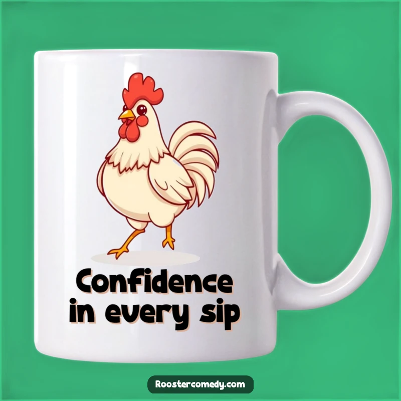 Funny Kawaii Rooster Confident Mug: Proud Bird Lover Gift, Bold & Funny Gift