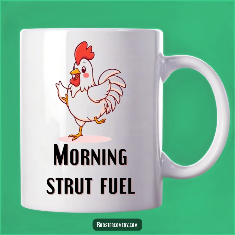 Funny Kawaii Rooster Jigging Mug: Hilarious Dance Moves - Perfect Funny Gift