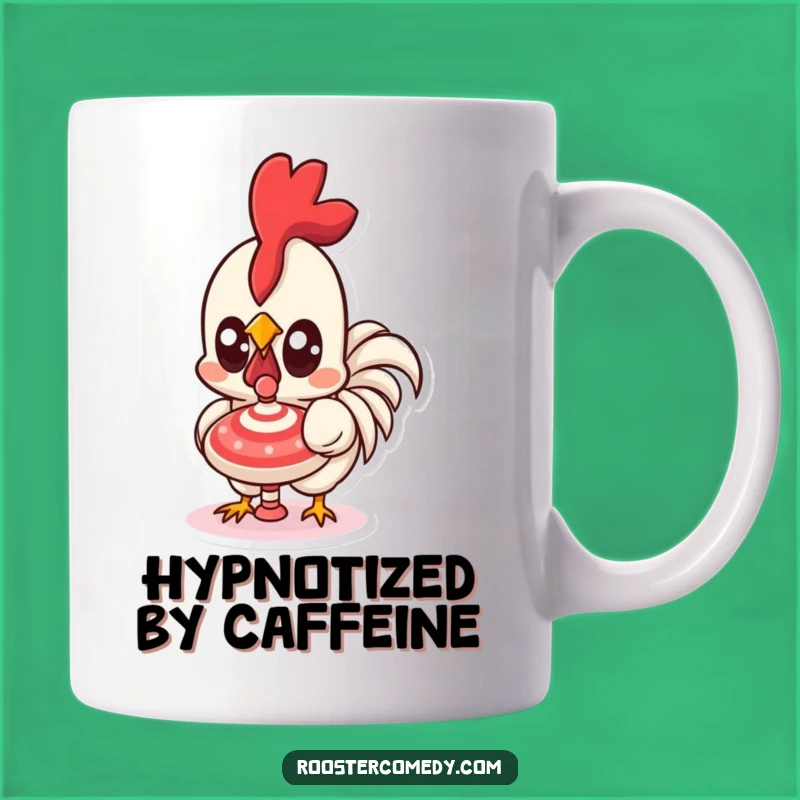 Funny Kawaii Rooster Spinning Top Mug - Mesmerized Bird Gift