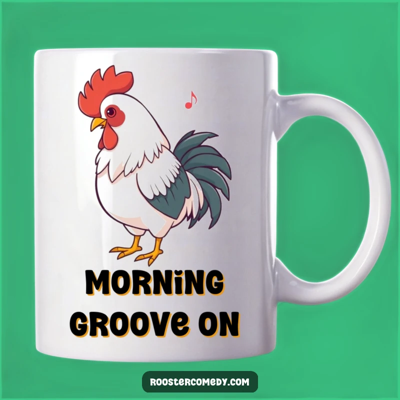 Funny Rooster Dancing Mug: Groove to the Beat with This Hilarious Gift!