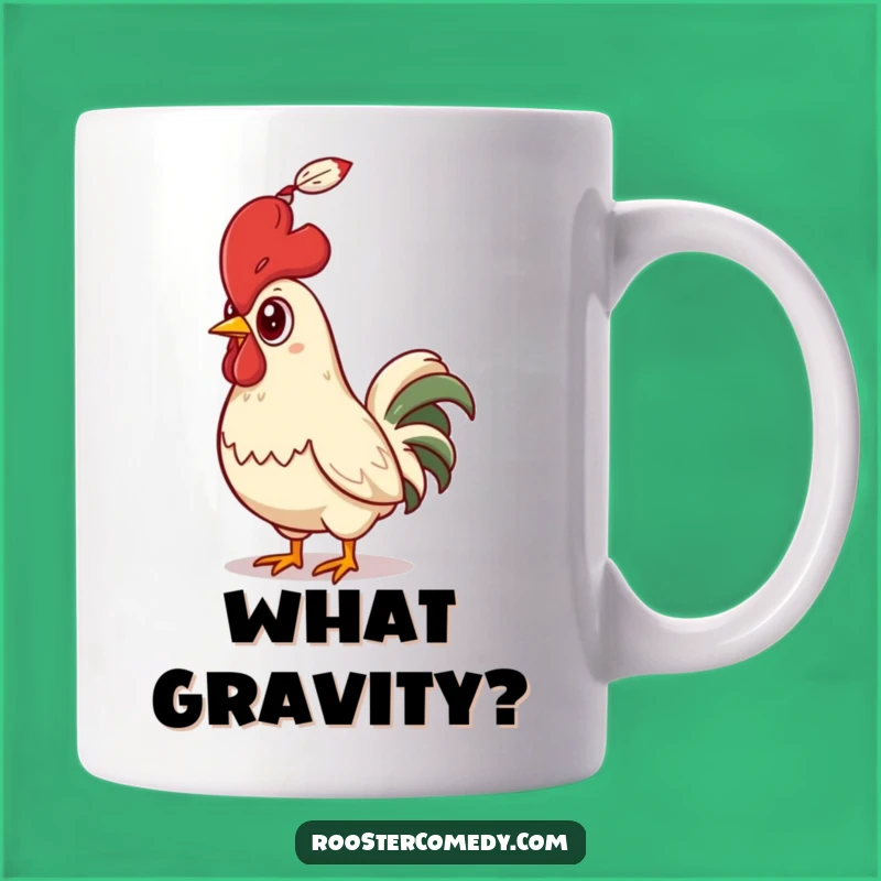 Funny Rooster Feather Surprise Mug - Hilarious Morning Gift for Bird Lovers