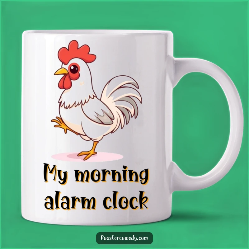 Funny Rooster Sprint Gift Mug - Playful Bird Ready to Run
