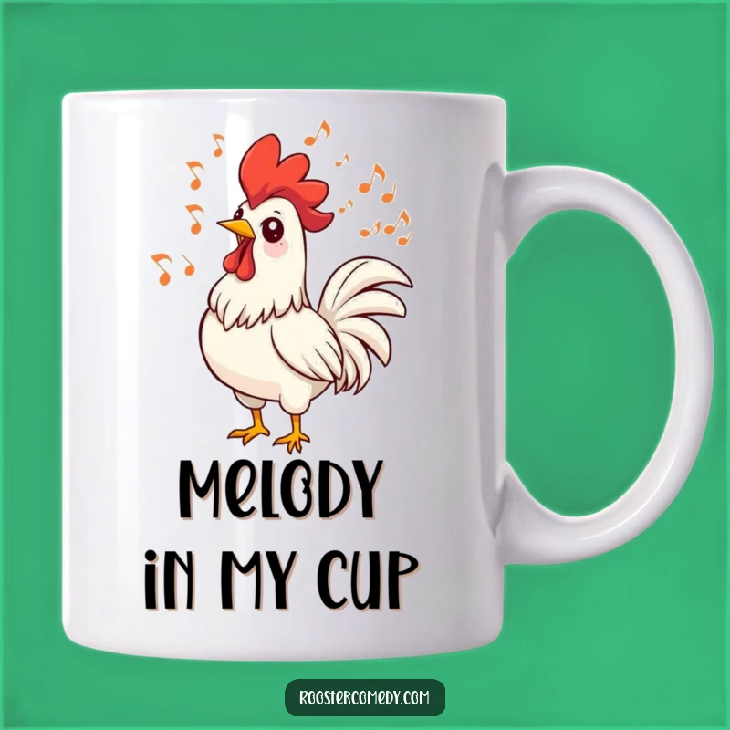 Funny Singing Rooster Mug - Musical Bird Lover Gift for Happy Mornings!