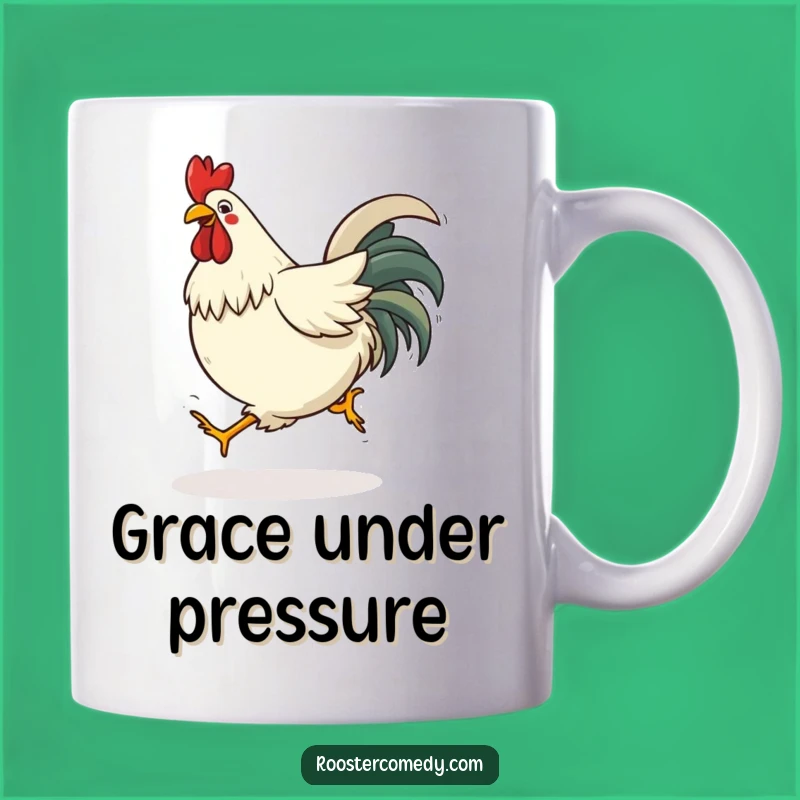 Funny Tripping Rooster Mug - A Hilarious Gift for Clumsy Charm Lovers!
