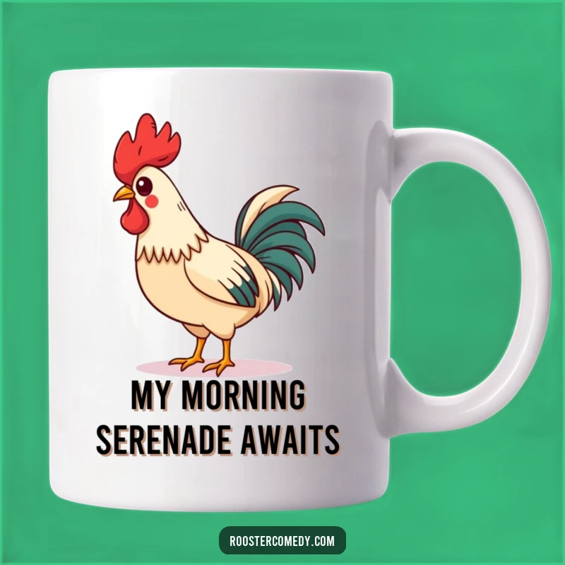 Funny Whistling Rooster Mug: Charming, Proud Comb Askew, Perfect Humorous Gift for Bird Lovers