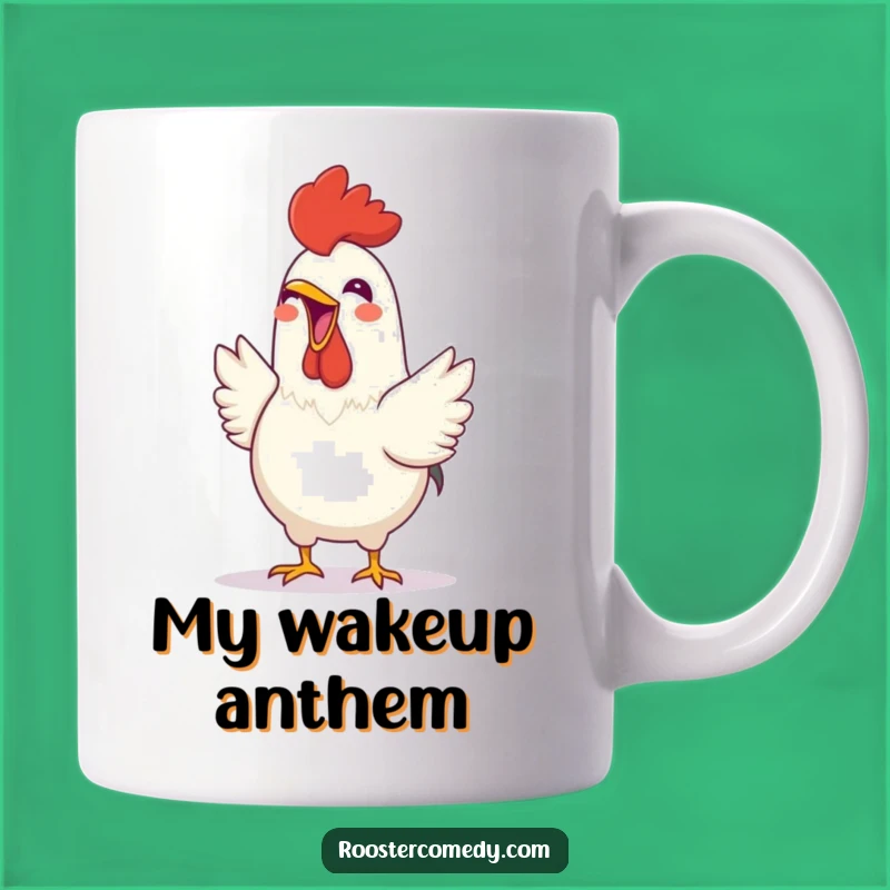 Funny Rooster Crowing Mug - Joyful & Hilarious Morning Gift Idea