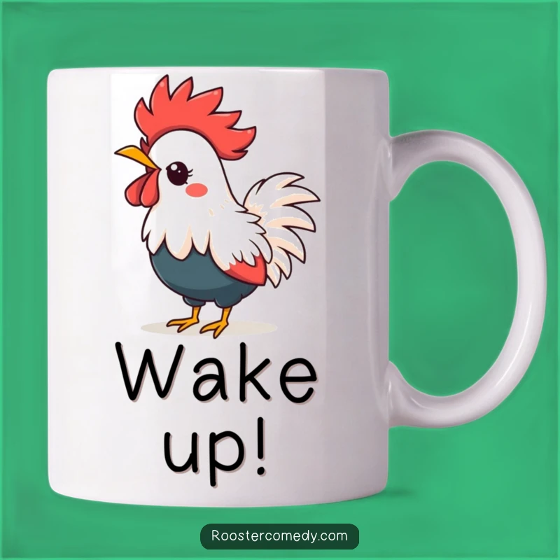 Funny Kawaii Rooster Mug - Loud Crowing Bird Gift for Morning Lovers