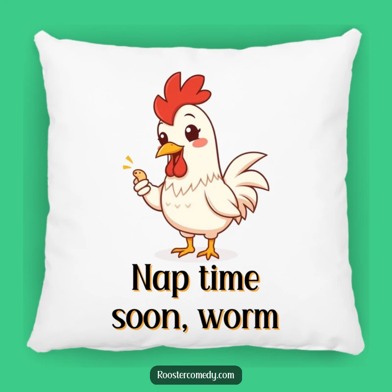 Comfortable Funny Rooster Worm Pillow - Soft and Hilarious Gift Accent