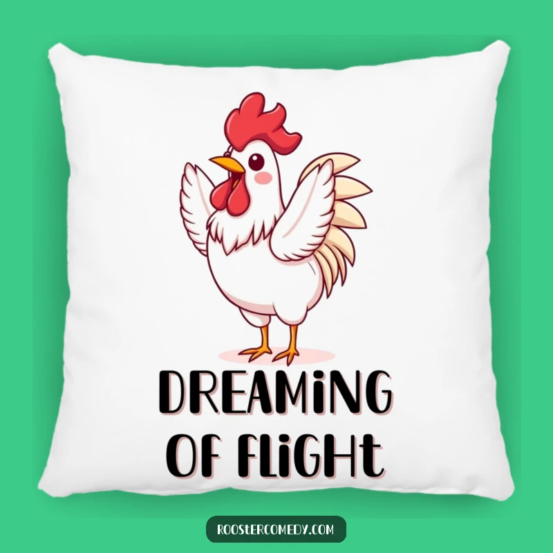 Funny Rooster Flapping Pillow - Comfy & Energetic Accent