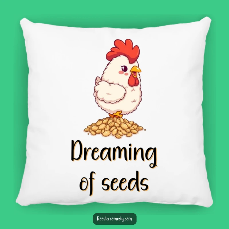 Cute Funny Fluffy Rooster Pillow - Cozy Comfort with a Happy Peck
