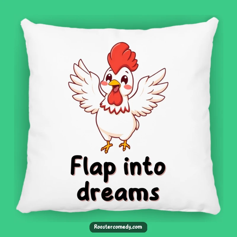 Funny Kawaii Rooster Energy Pillow: Soft Joyful Bird Accent Pillow, Perfect Funny Gift