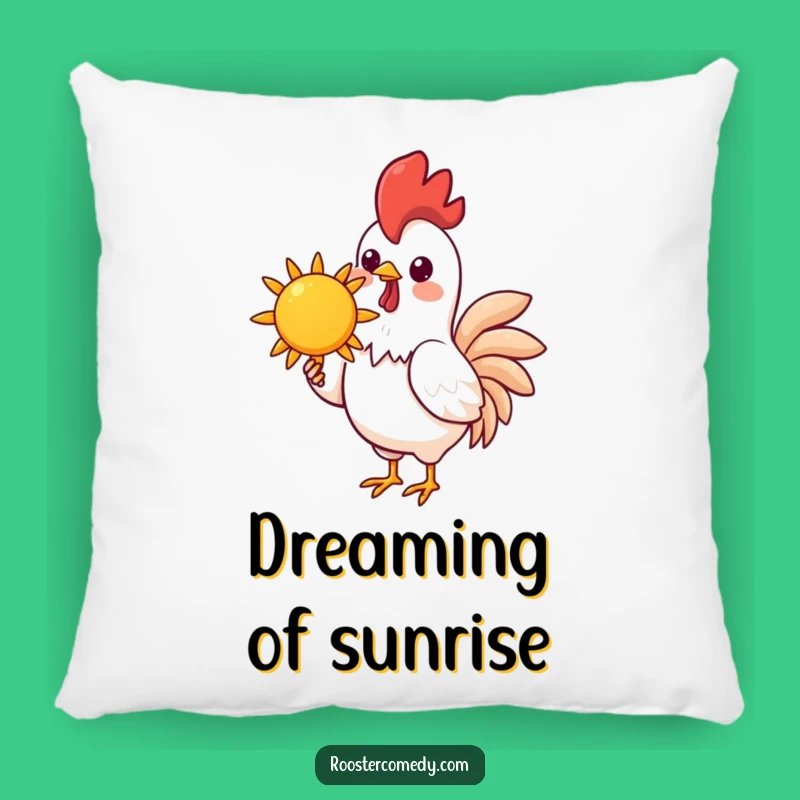 Funny Kawaii Rooster Pillow - Cheerful Sun Hug, Cozy Comfort