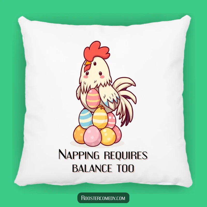 Funny Kawaii Rooster Pillow - Comfy Egg Balancing Decor for Your Couch
