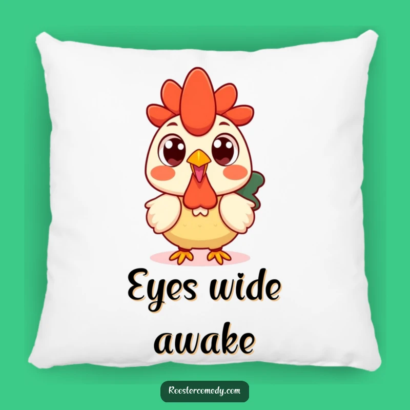 Funny Kawaii Rooster Surprise Pillow: Cozy Comfort with Astonished Charm