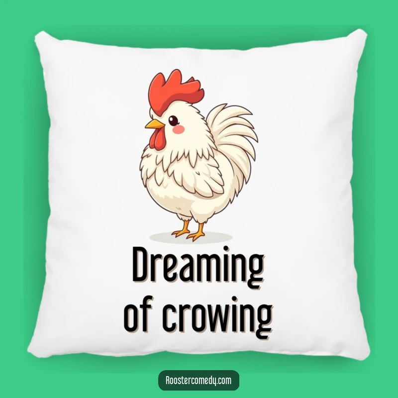 Funny Rooster Crowing Pillow: Cozy and Hilarious Farmhouse Accent Pillow