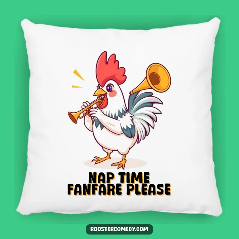 Funny Rooster Trumpet Pillow - Cozy Comfort with a Musical Twist!